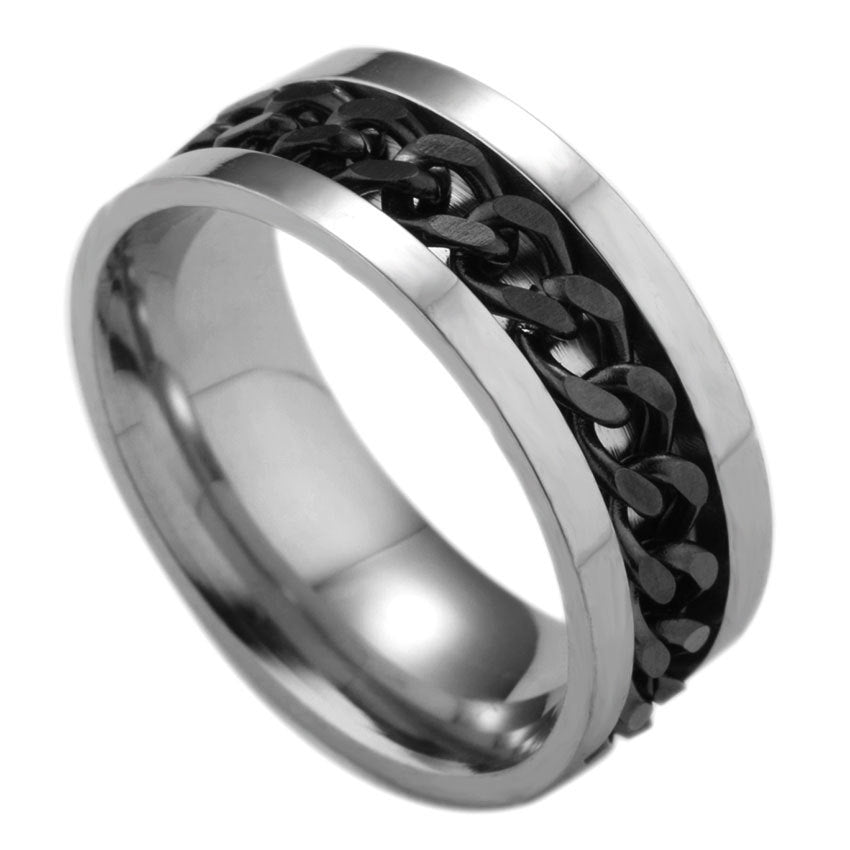 SANTORINI- Stainless Steel Deluxe Spinner Ring