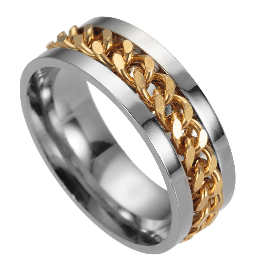 SANTORINI- Stainless Steel Deluxe Spinner Ring