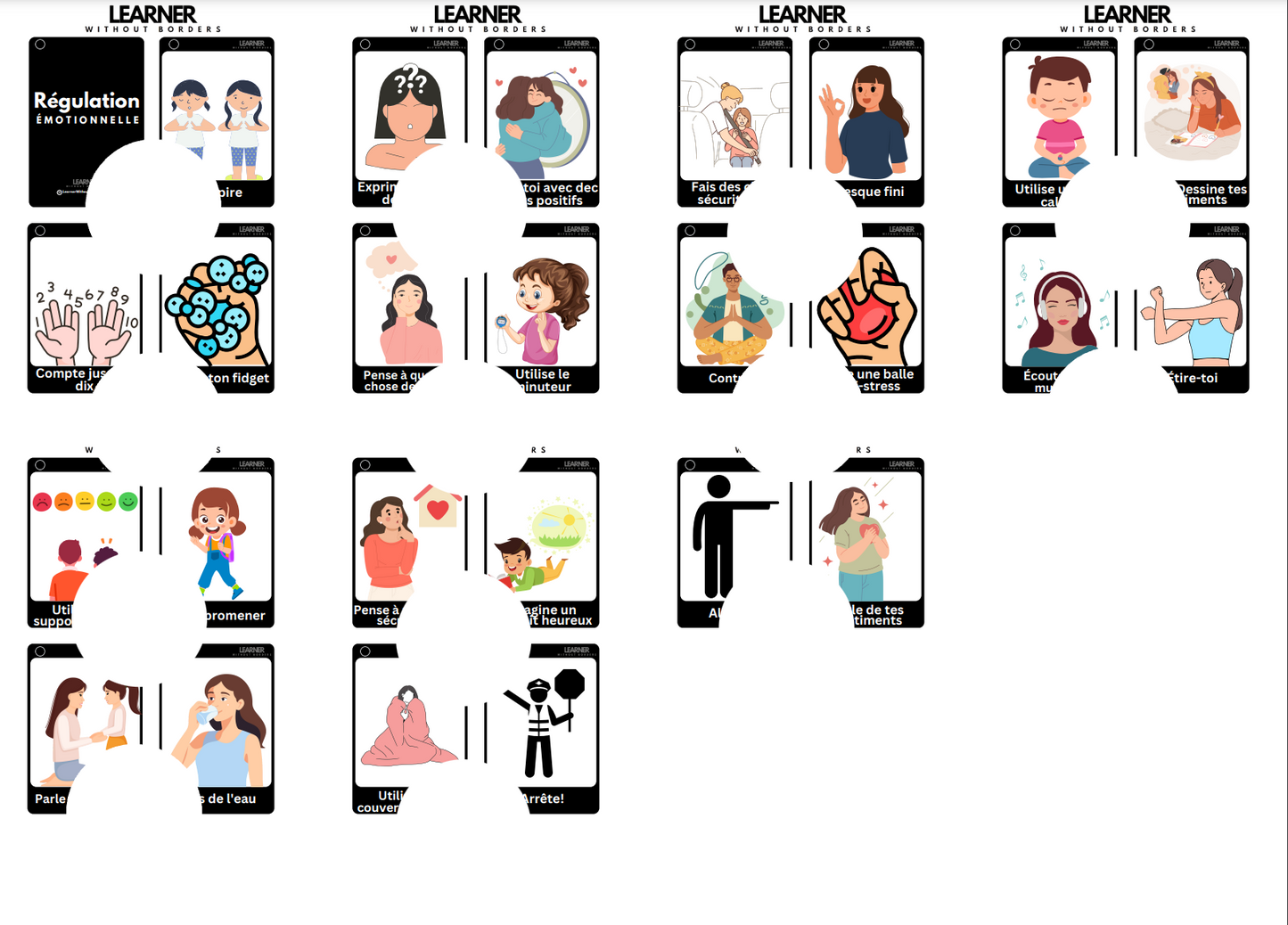 Emotional Regulation Cards EN/ES/FR
