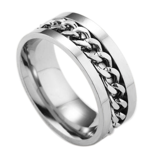 SANTORINI- Stainless Steel Deluxe Spinner Ring