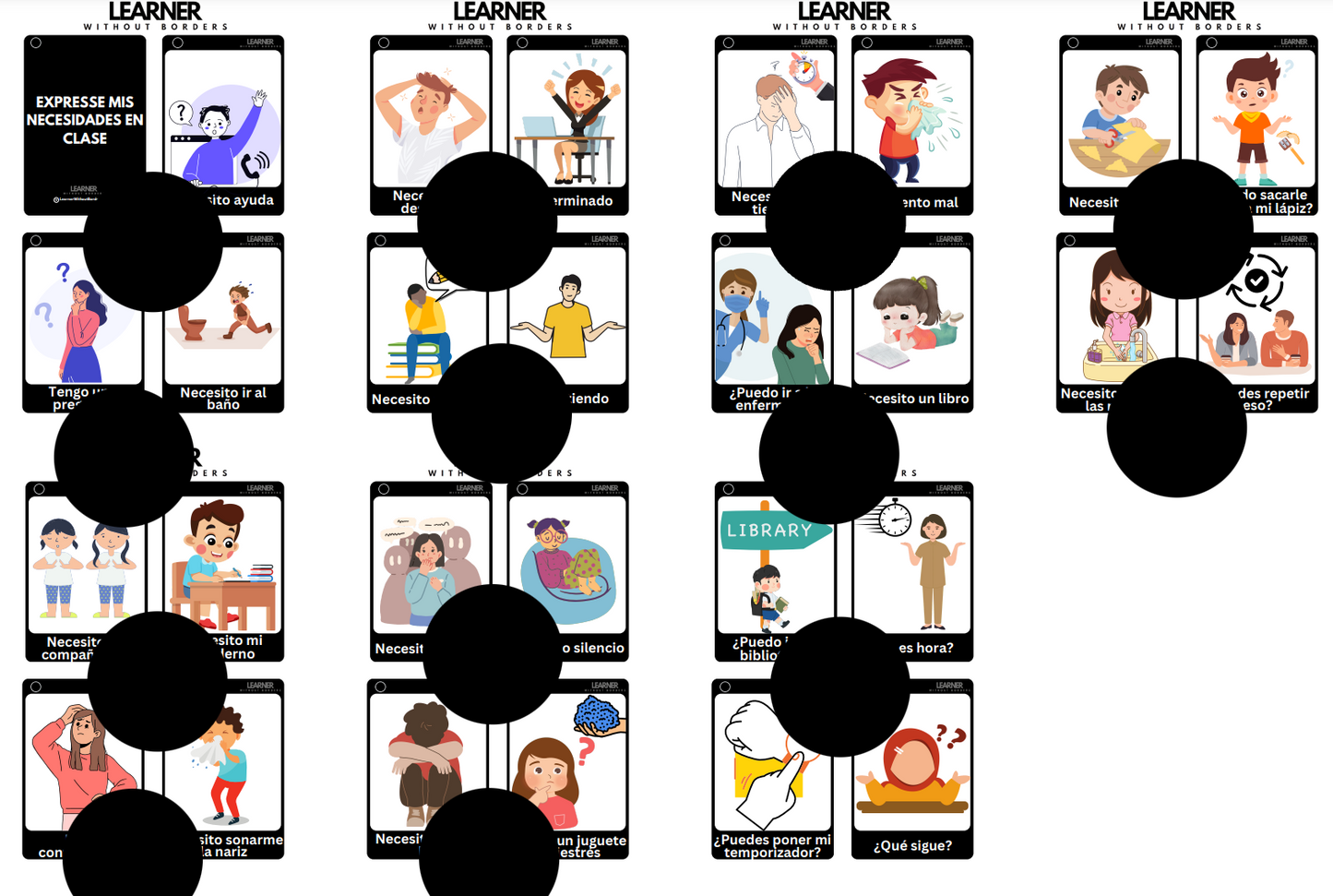 Expressing My Needs Cards EN/ES/FR